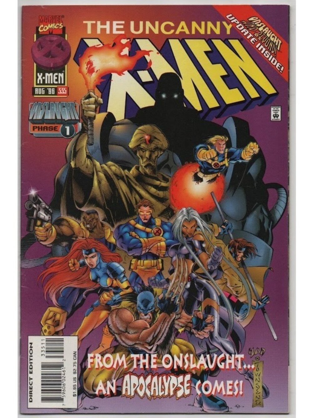 Uncanny X-Men 335 Marvel Comics 1996 FN/VF 7.0 Onslaught Apocalypse